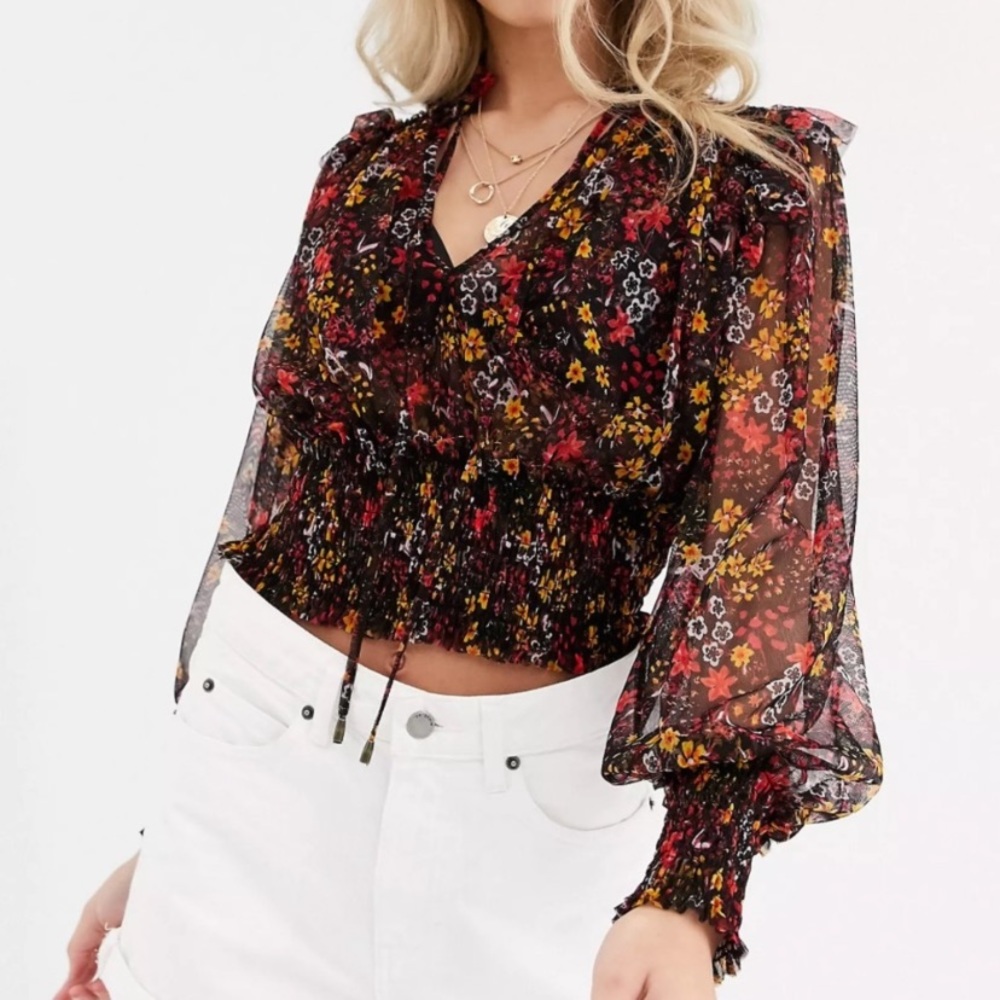 Free People Twyla Cropped blouse